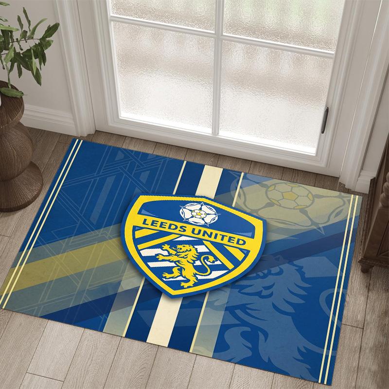 Leeds United Design Crystal Velvet Carpet Cozy Non?Slip Printed Rug For Bedroom Living Room Entrance