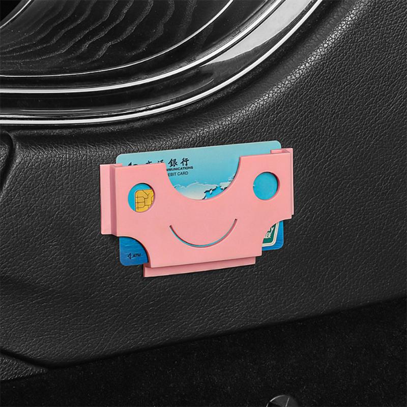 Car Multifunctional Card Holder Adhesive Car Business Card Holder Ticket Holder ID Paper Storage Organizer
