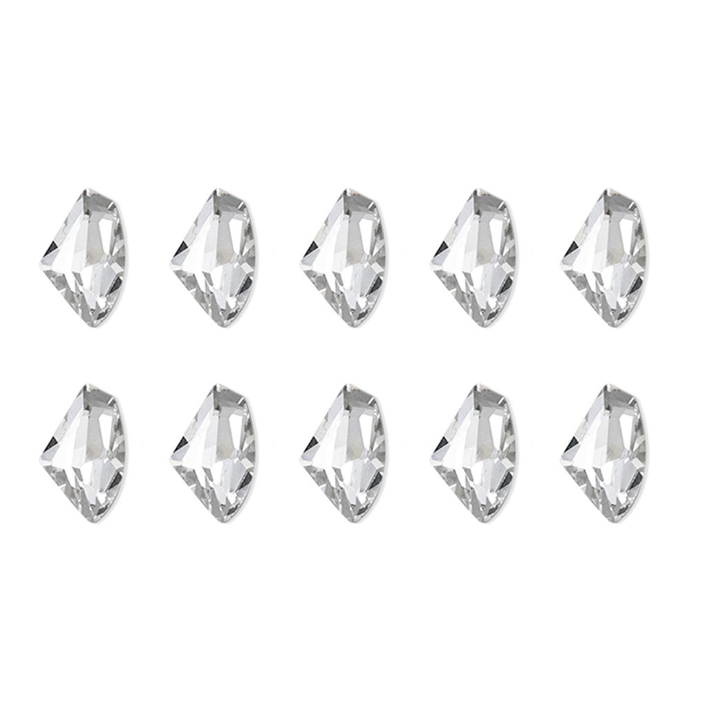 10x Стразы для ногтей неправильной формы, хрустальные камни для ногтей, сердечки, подвески для ногтей, прозрачные подвески для дизайна ногтей, украшения для дизайна ногтей