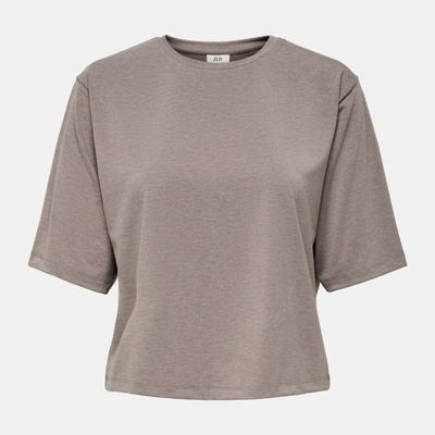 Меланжевая футболка с золотистыми нитями kallas Женская