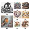 Animal Printed Cross Stitch Kit 40x40cm DIY 11CT Embroidery Craft Set Home Decor