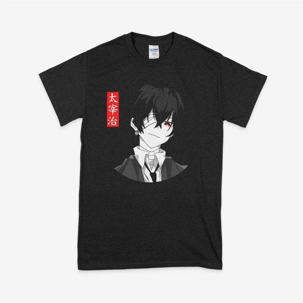 Дазай Осаму Bungo Stray Dogs Футболка Аниме Персонаж Футболка Унисекс Черный S-5XL