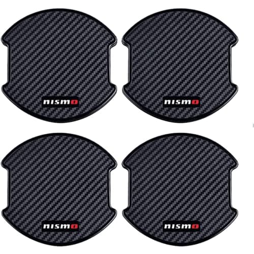 Door Handle Protector Nismo Nissan Car Carbon Door Knob Guard Scratch Prevention Pack of 4 (L, Nissan)
