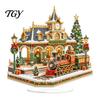Sparkling Hanging Ornaments Christmas Faux Diamond Art Kit, Santa Snowman Ornament DIY Double Sided Acrylic Pendant with Rhinestones Craft Kit