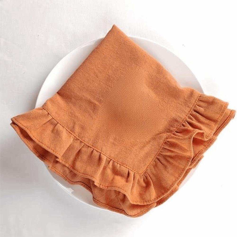 Cotton Afternoon Tea Tableware Mat French-style Table Napkin Ruffled Edge Place Mat  Photography