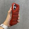 Модная пуховая куртка Силиконовый противоударный чехол Для iPhone 17 Air 16 15 14 Plus 13 12 11 Pro Max Зимний Цветной Мягкий Чехол-Пуховик