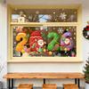 2026 Christmas Shop Window Static Window Stickers, Creative Christmas Decorations, ColorfulCollage Stickers
