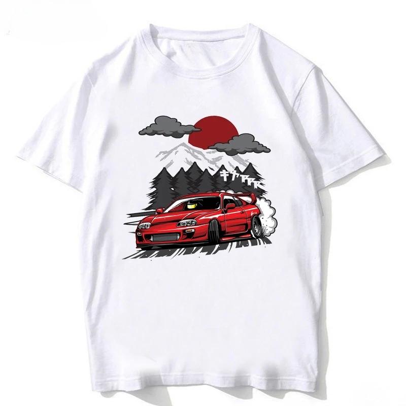 SChassis 13 SR20 Powered Classic TShirts Silvia S13 Criminal on Touge Drift King Style Japanese Race Car Tshirt Men JDM Tees