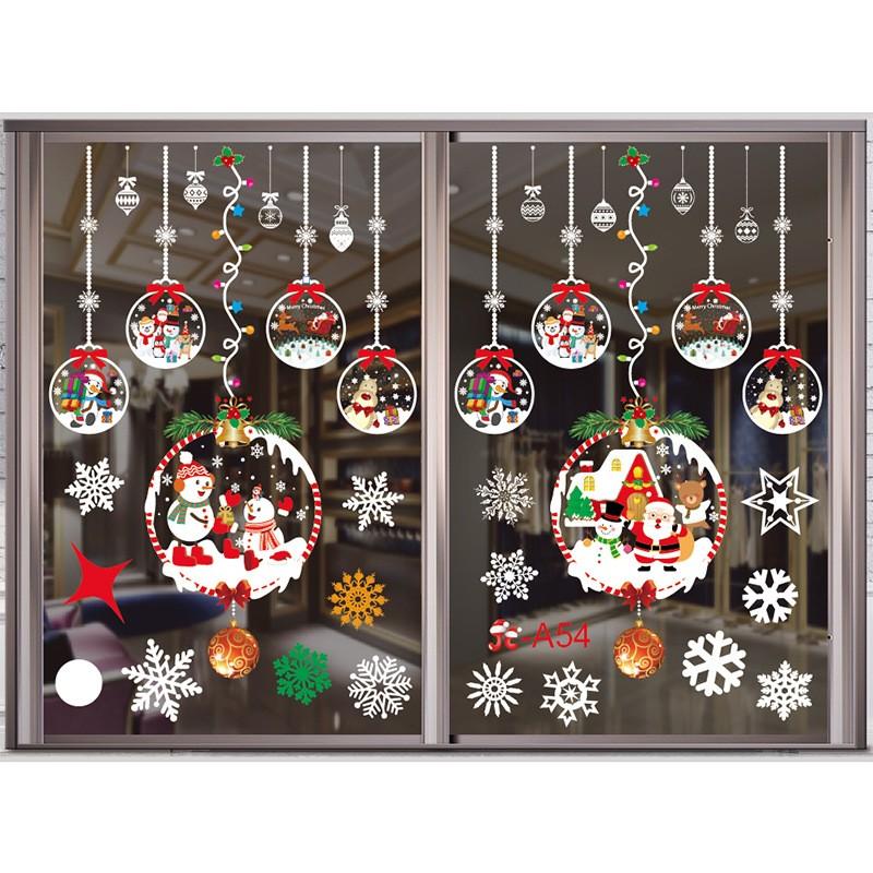 Christmas Stickers, Festive Atmosphere, Green Static Stickers, Window Stickers, Refrigerator Stickers