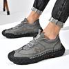 Мужская повседневная обувь ручной работы Дышащие мужские кроссовки для хайкинга Нескользящие мужские кроссовки Резиновая обувь на плоской подошве Удобная обувь для ходьбы на открытом воздухе