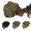Tactical Military Rifle Buttstock Cheek Rest Shell Ammo Pouch Holder Bag Shotgun