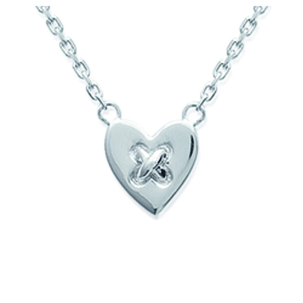 Les Trésors De Lily [I9807] - Silver 'Love' Silver Necklace (rhodium-plated) - 10x10 Mm