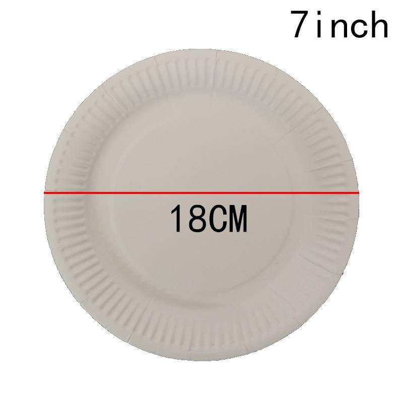 MIT 10 шт. 7 дюймов однотонный круглый поднос для бумаги детский поднос для бумаги ручной работы на день рождения