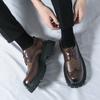 Patent Leather Men's Formal Shoes Comfortable Platform Luxury Genuine Leather New Elegant Man Wedding Social Derby Shoes