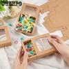 12pcs Square Kraft Paper Gift Box Drawer Box with Window Paper Gift Packaging Box for Party Favor Treat Candy Bakery Storage