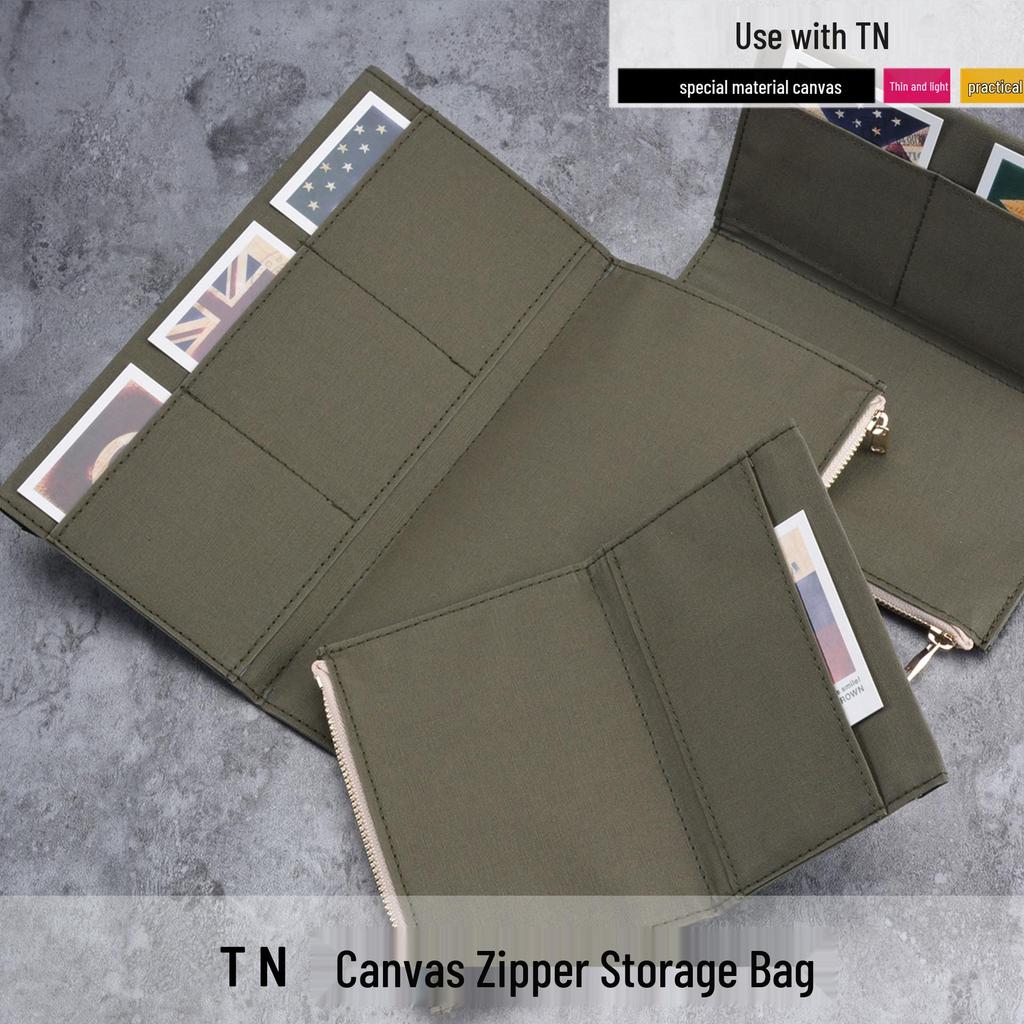 Оригинальный блокнот путешественника с бумажным тканевым карманом на молнии