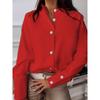 YYFS Women's Fashion Casual Spring Fall Solid Color Print Long Sleeve Blouses & Shirts