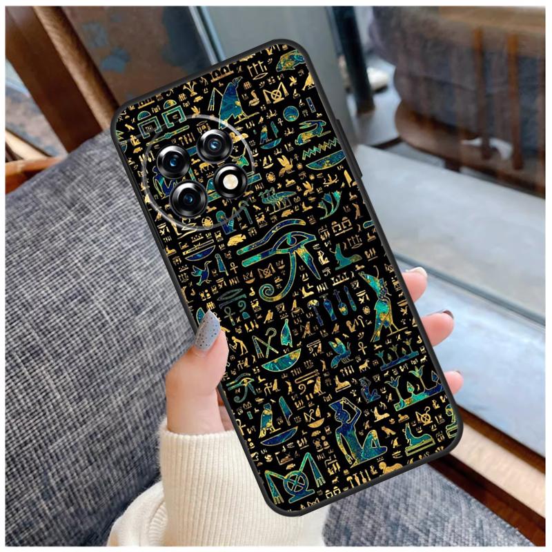 Древнеегипетский иероглифический чехол для OnePlus 13R 13T 12R 10R 10T 15 13 12 11 10 9 Pro Nord 5 CE 2 3 4 Lite N20 N30 Coque
