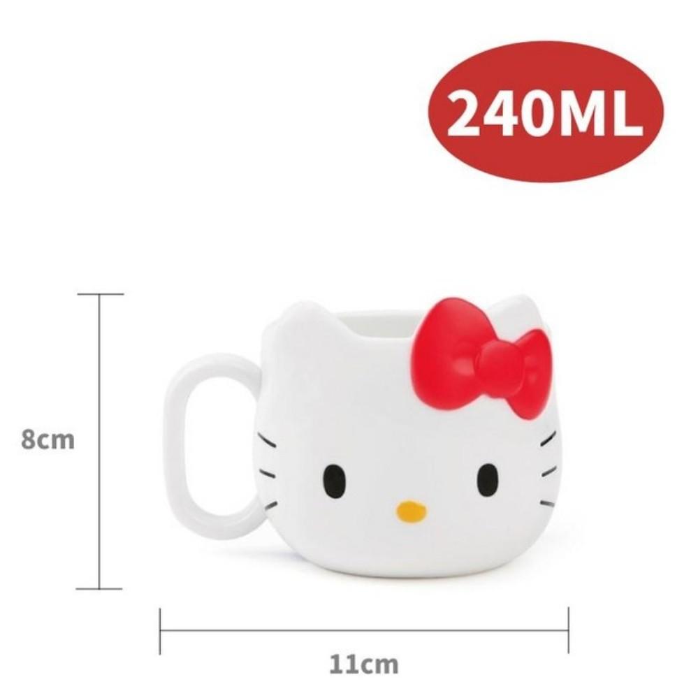 [Hello Kitty] Набор из 3 ретро-стаканов / Lilfant Hello Kitty Кудрявая кружка из нержавеющей стали, подходящая для посудомоечной машины