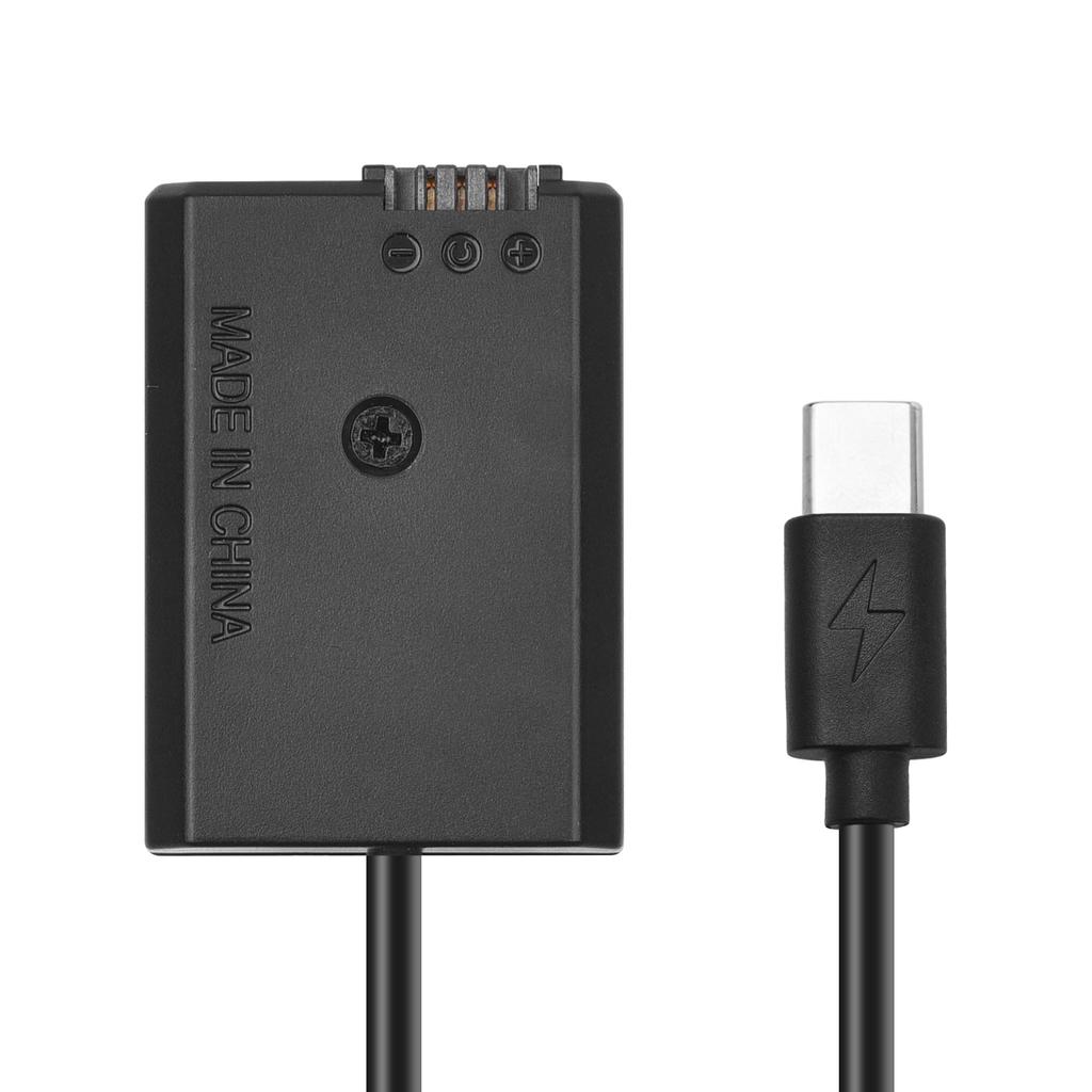 Andoer NP-FW50 Адаптер-пустышка USB-C для фиктивной батареи со сменным пружинным кабелем питания USB Type-C