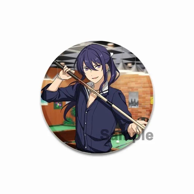 32/44/58MM Tinplate Brooch Ensemble Stars SOUMA KANZAKI Round Pins Cute Cartoon Badge for Backpacks Clothing Accesoory Jewelry