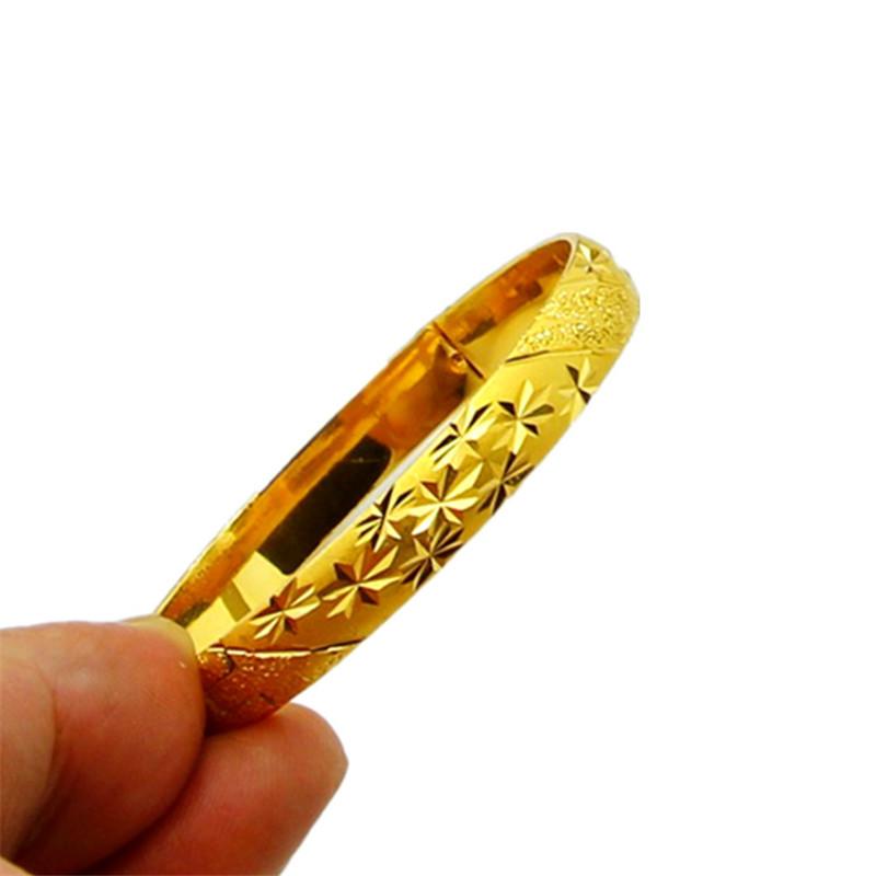 24k Gold Bracelet Plating Gold Gypsophila Gold Color Bracelet For Women Wedding Jewelry Gifts