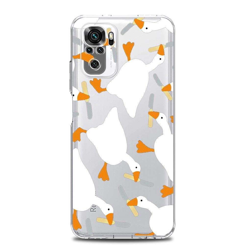 Прозрачный чехол для телефона с милым гусиной уткой для Xiaomi Redmi Note 12 10C 10 11 9 8 Pro Plus 9S 7 8T 9T 9A 8A 9C K50 K40