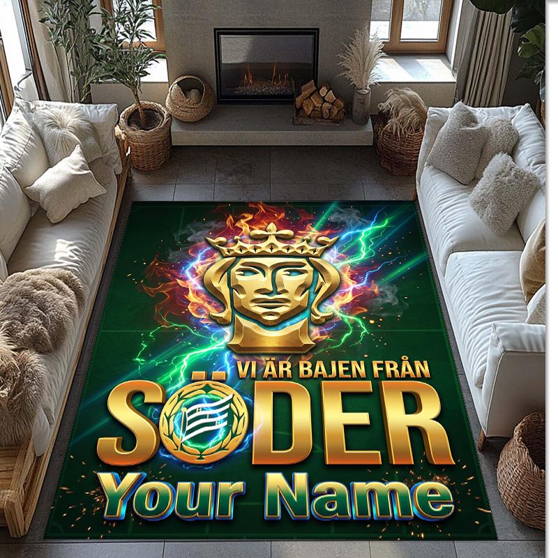 Hammarby Printed Crystal Velvet Rug Non‑Slip Crystal Velvet Carpet For Sofa Bedroom Indoor Home Decoration