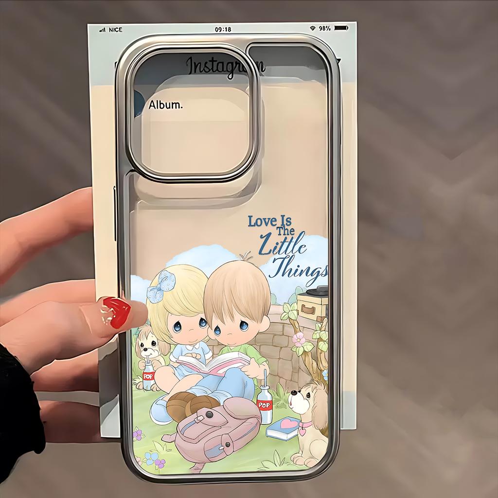 Милый чехол для телефона P-Precious M-Moments для IPhone 17 16e 16 15 14 13 12 11 Air Pro Max X XR XSMAX 8 7 Plus Роскошный прозрачный задний чехол