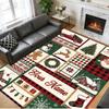 Christmas Custom Name Printed Square Area Rug Soft Non Slip Floor Carpet For Bedroom Holiday Gift