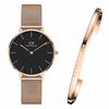 Daniel Wellington Petite 32mm Unisex Quartz Watch for Men and Women, DW00700002, Black