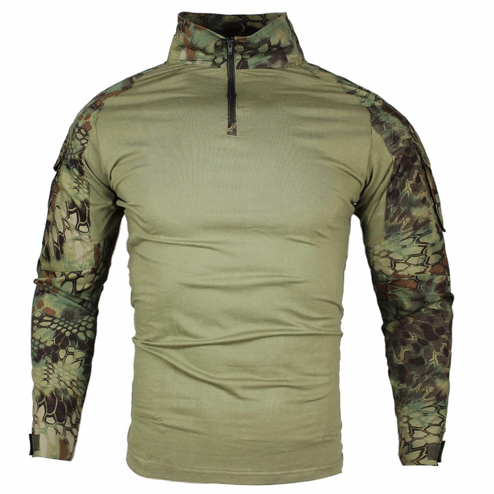 Combat Desert Tactical Military Combat Shirt [zuoxiangru] Airsoft/Camouflage Suit, Uniform, (LM, XXL) [Moisture-wicking, Breathable,