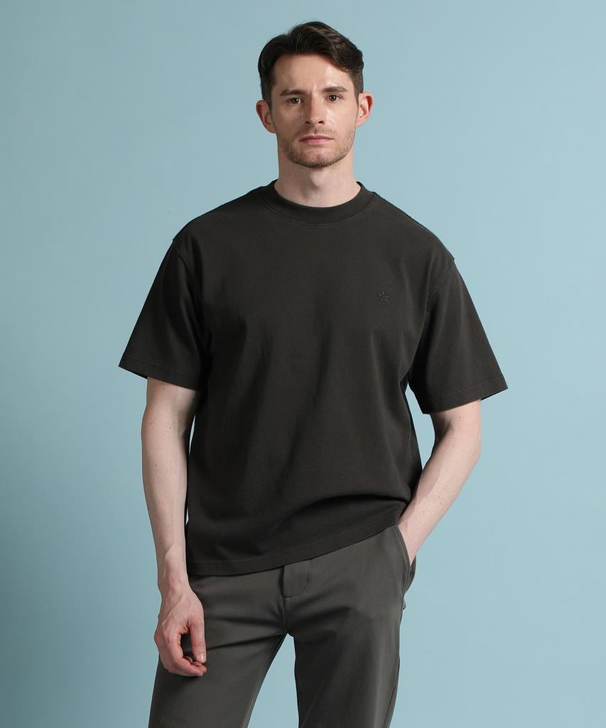 PANICALE Charcoal Heavy Cotton Logo Short Sleeve T-Shirt (Type A)