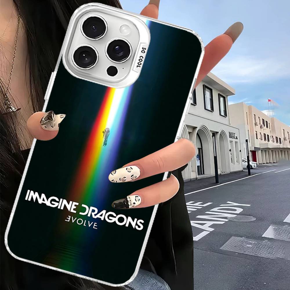 Чехол для телефона группы Imagine Dragons для IPhone 17 16 15 14 13 12 11 Pro Max Plus Серебристая крышка