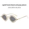 Y2k Cat Eye Sunglasses With Glitter Embellishments For Streetwear And Party Fashion