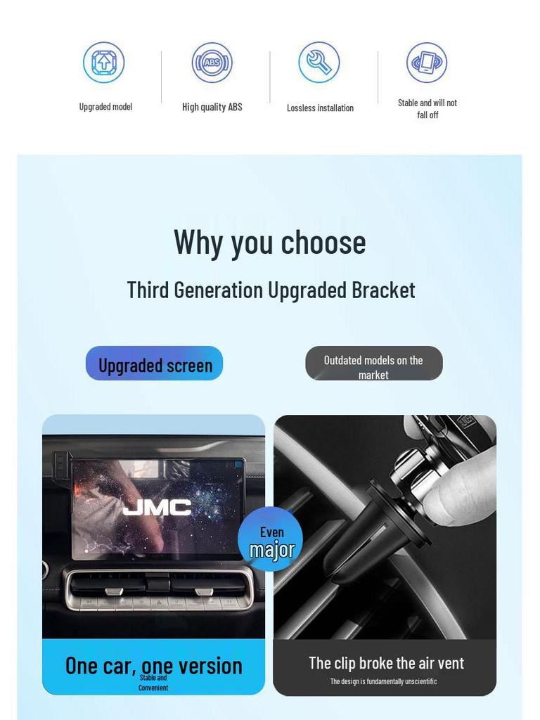 2025 JMC Yuhu Screen Model Phone Holder Navigation Bracket Upgrade