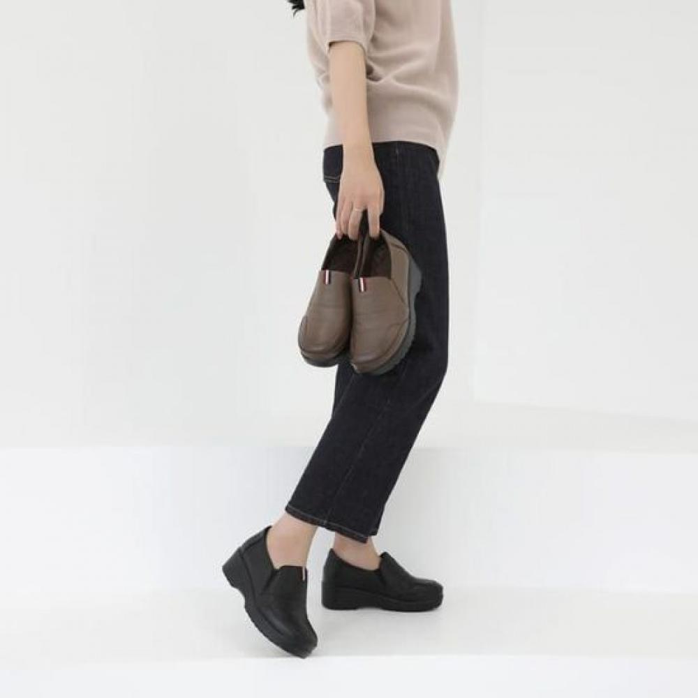 Jisyu Elida Slip On 5cm Natural Leather