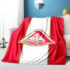 Green And Red Soccer Emblem Printed Throws Blanket Soft Flannel Blankets for Couch Bed Gifts for Men Women Picnic blanket Christmas gifts