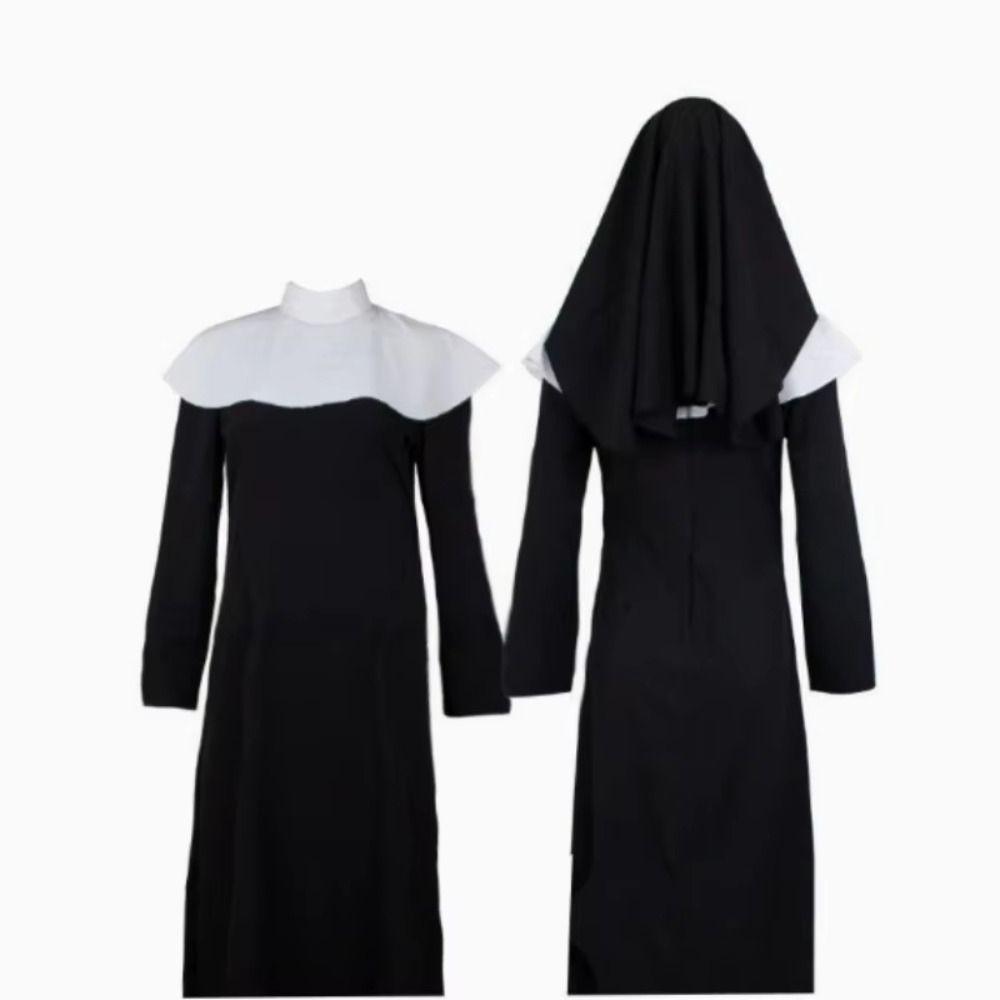 Retro Design Nun Costume Vintage Style Long Robe Costume Virgin Mary Costume Halloween Party