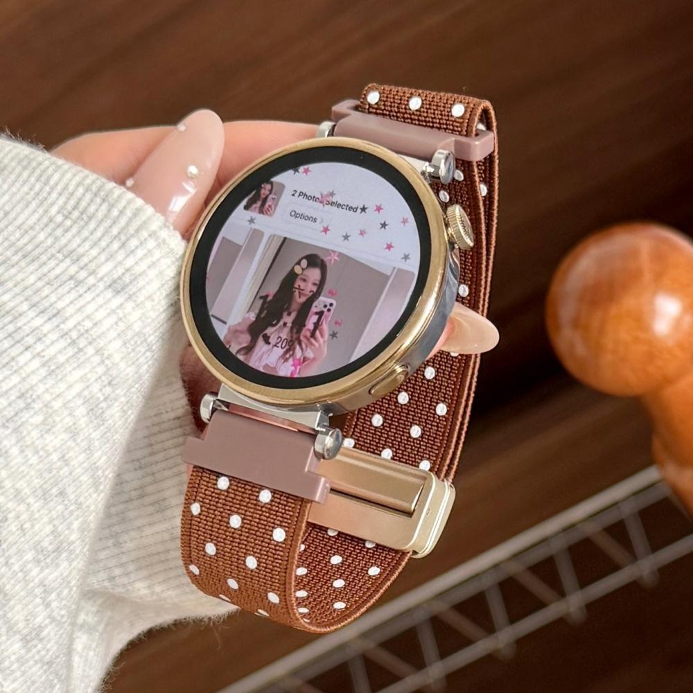 18/20/22mm Universal Polka Dot Knitted Magnetic Buckle Watch Strap Fits Huawei Xiaomi Samsung Garmin