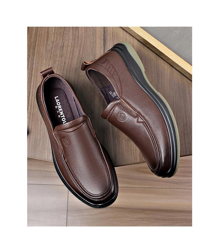 Мужские Мокасины для Вождения из Натуральной Кожи в Стиле Business Casual - Мягкая Износостойкая Коровья Кожа и Подошва