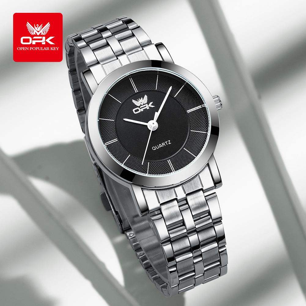 OPK Brand Women's Steel Belt Watch Simple and Fashionable Quartz Waterproof 6019