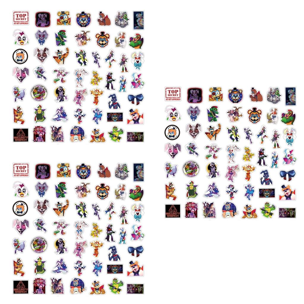 Крутой набор ПВХ наклеек для хоррор-игры Fnaf Security Breach 50 шт.