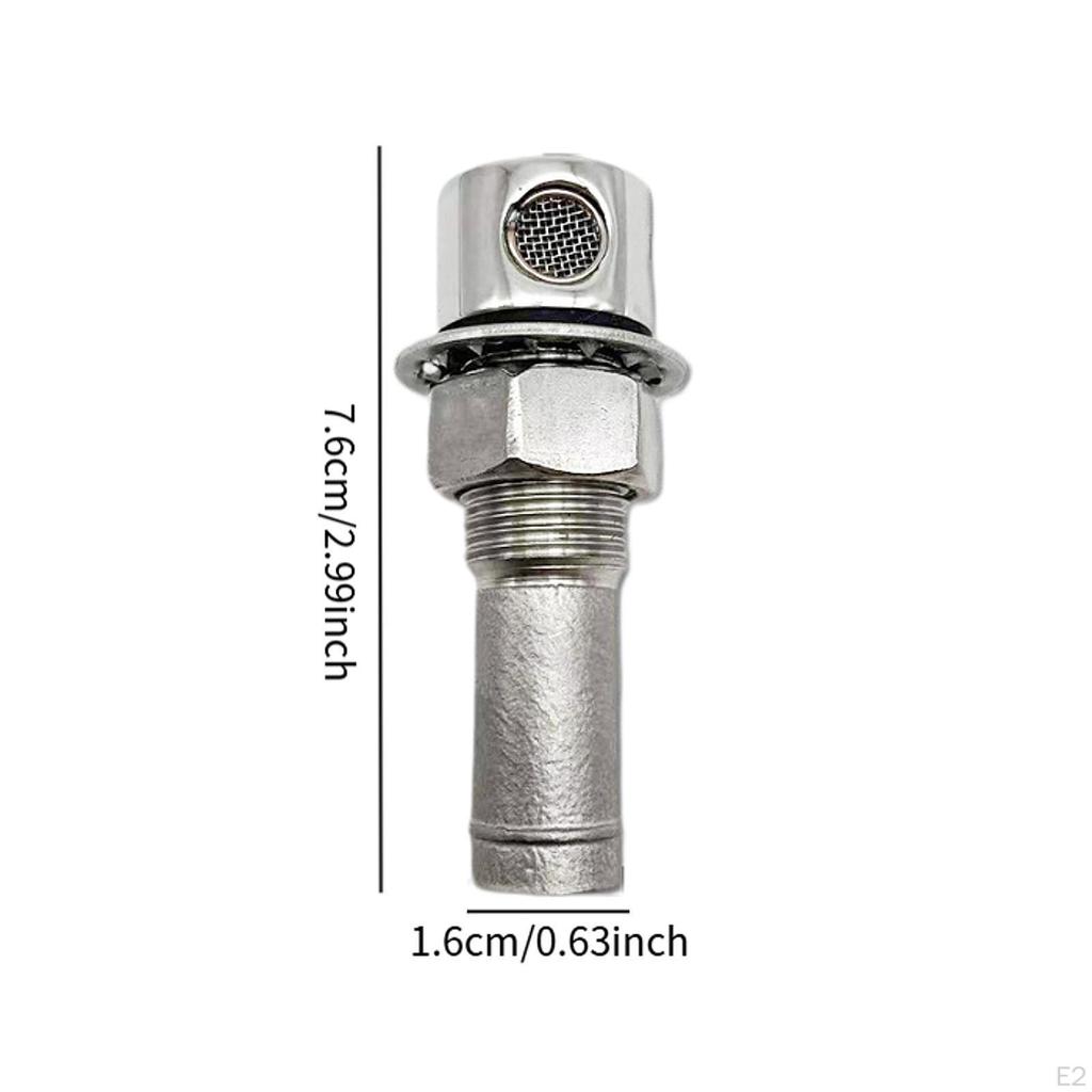 Marine Boat Fuel Tank Vent 16mm Hardware Fitting Spare Parts Stainless Steel