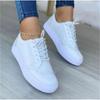 New Large-sized Single-shoe Women's Casual Round-toed Flat Lace-up Board Shoes