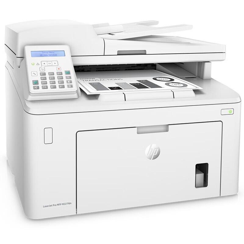 HP LaserJet Pro MFP M227fdn Monochrome Laser All-in-One Printer CN plug (adapter included)