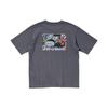 Uniqlo X Pop Mart Мультяшный Аниме Принт Футболка с Круглым Вырезом Унисекс Топы Темно-Серый 449367-08