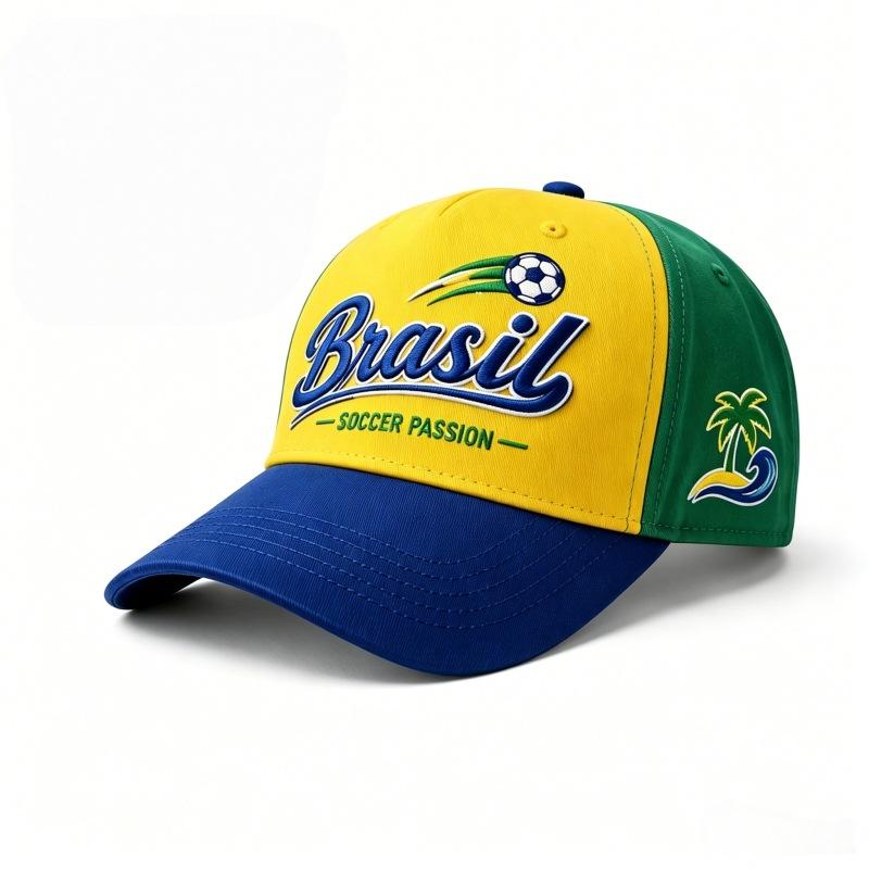 Popular personalized World Cup football print baseball cap men and women couple cap outdoor hat