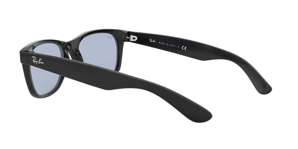 Ray-Ban RB2132F 601/64 55 Солнцезащитные очки NEW WAYFARER - Черный / Сине-серый Низкая посадка на переносице