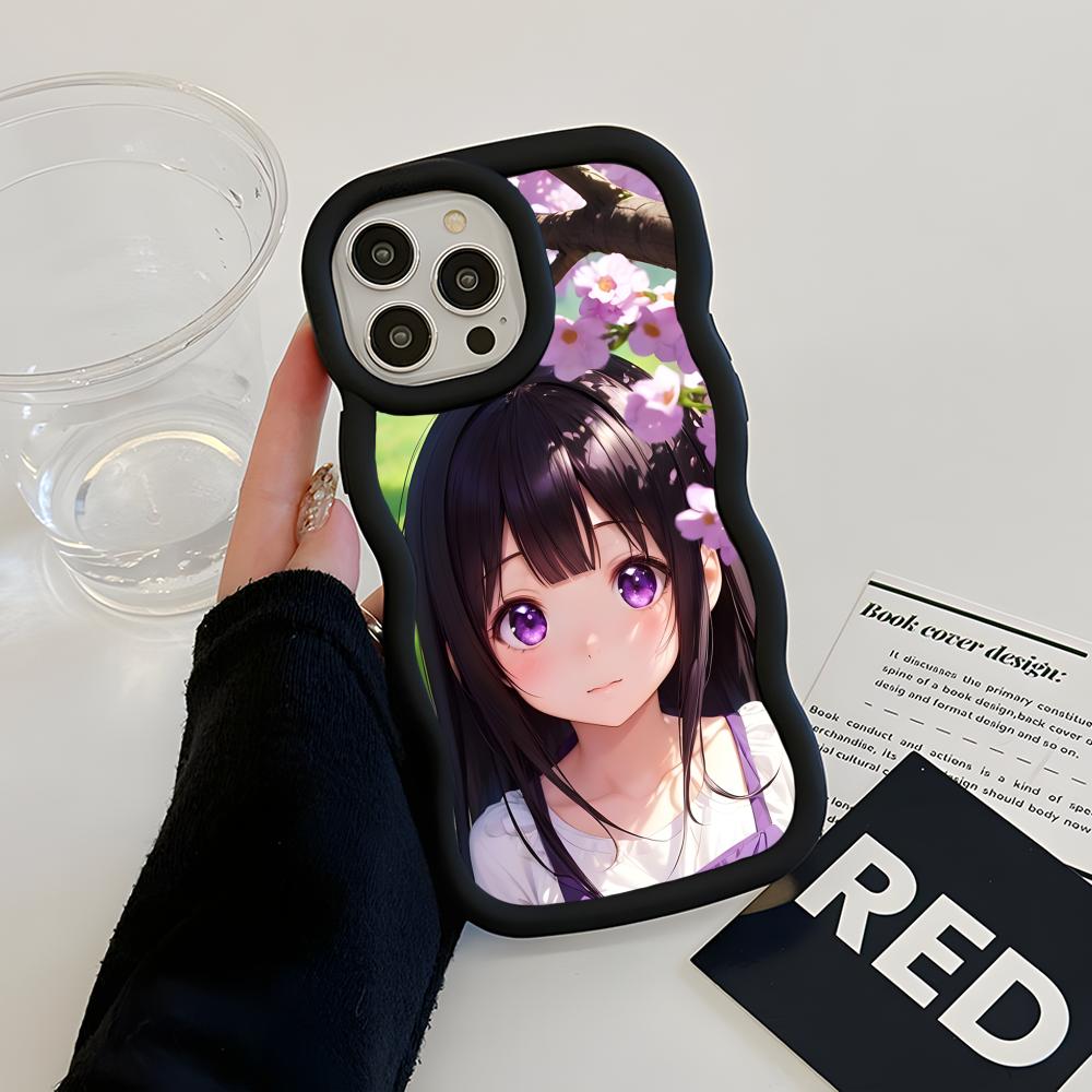 Hyouka Chitanda Wavy Edge TPU Mobile Phone Case for iPhone 17 16 15 14 13 12 11 Air Pro Max Plus Colorful Cover